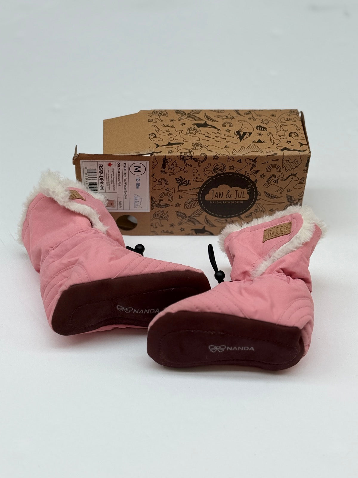Jan & Jul Dusty Pink Winter Booties 12-18M