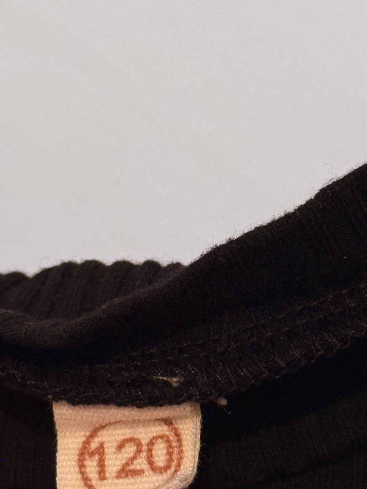Girls Black Knit & Khaki Button Dress 6-7Y