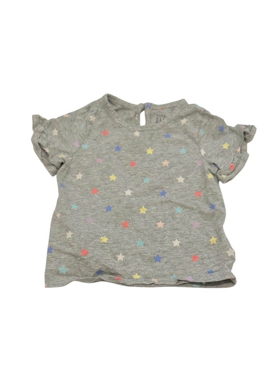 Baby Gap Star Print Ruffle Tee 6-12M