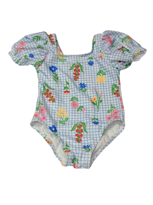 George Floral Grid One-Piece Swimsuit 3T