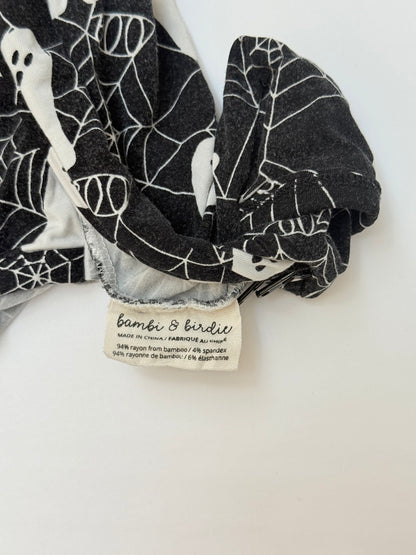 Bambi & Birdie Ghost Print Footie 3-6M