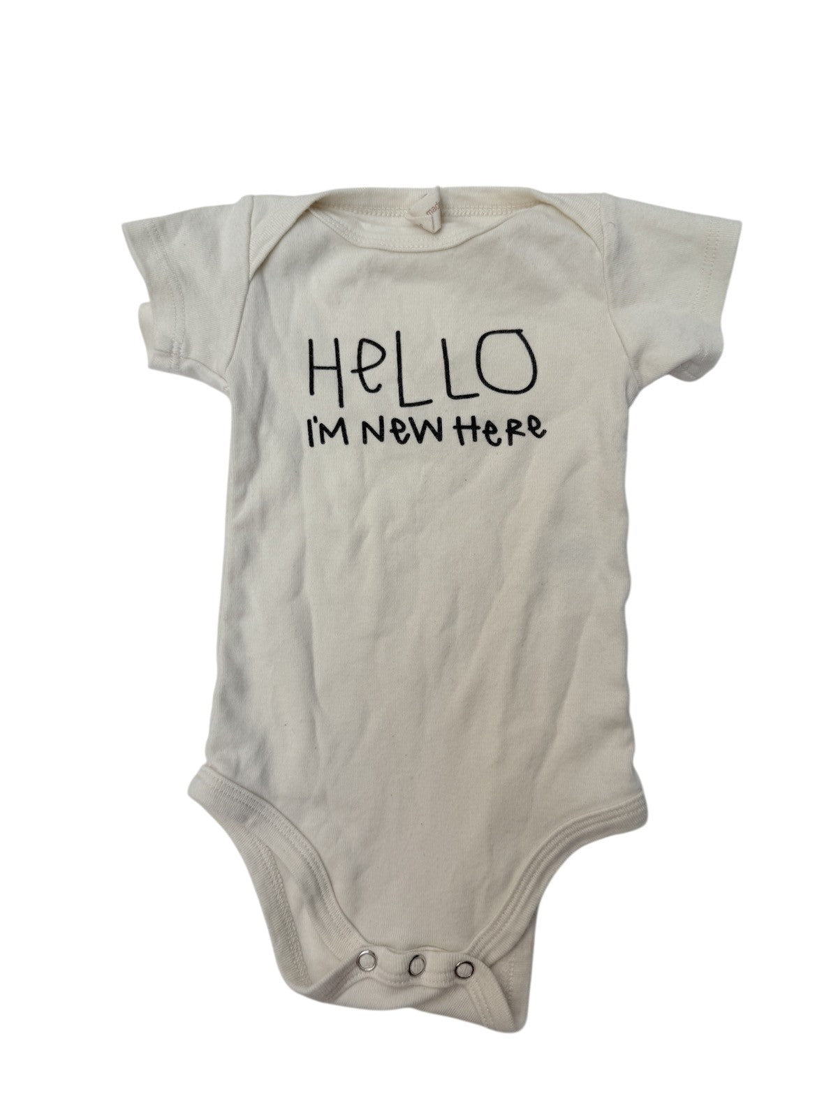 Tenth & Pine Hello I'm New Here Bodysuit 3-6M