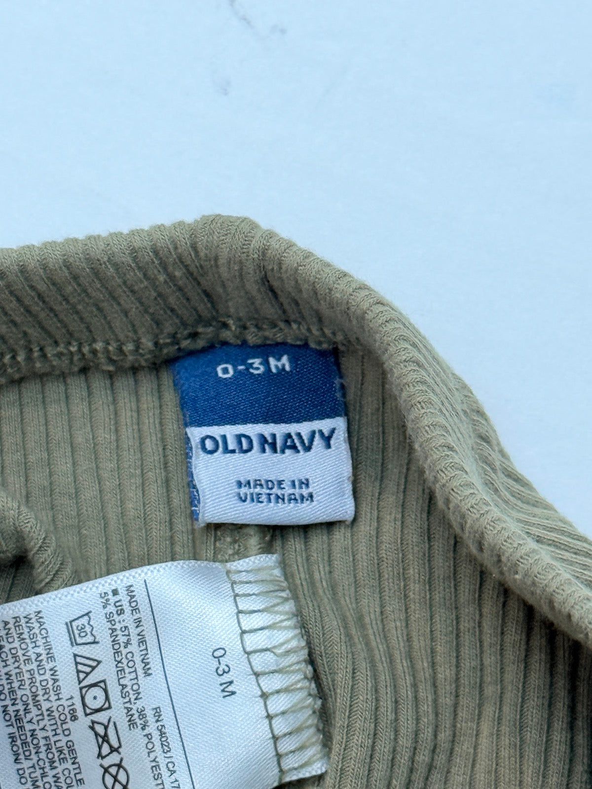 Old Navy Olive Ribbed Leggings 0-3M