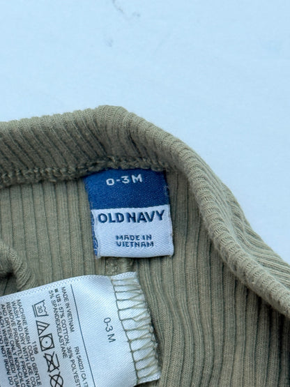 Old Navy Olive Ribbed Leggings 0-3M
