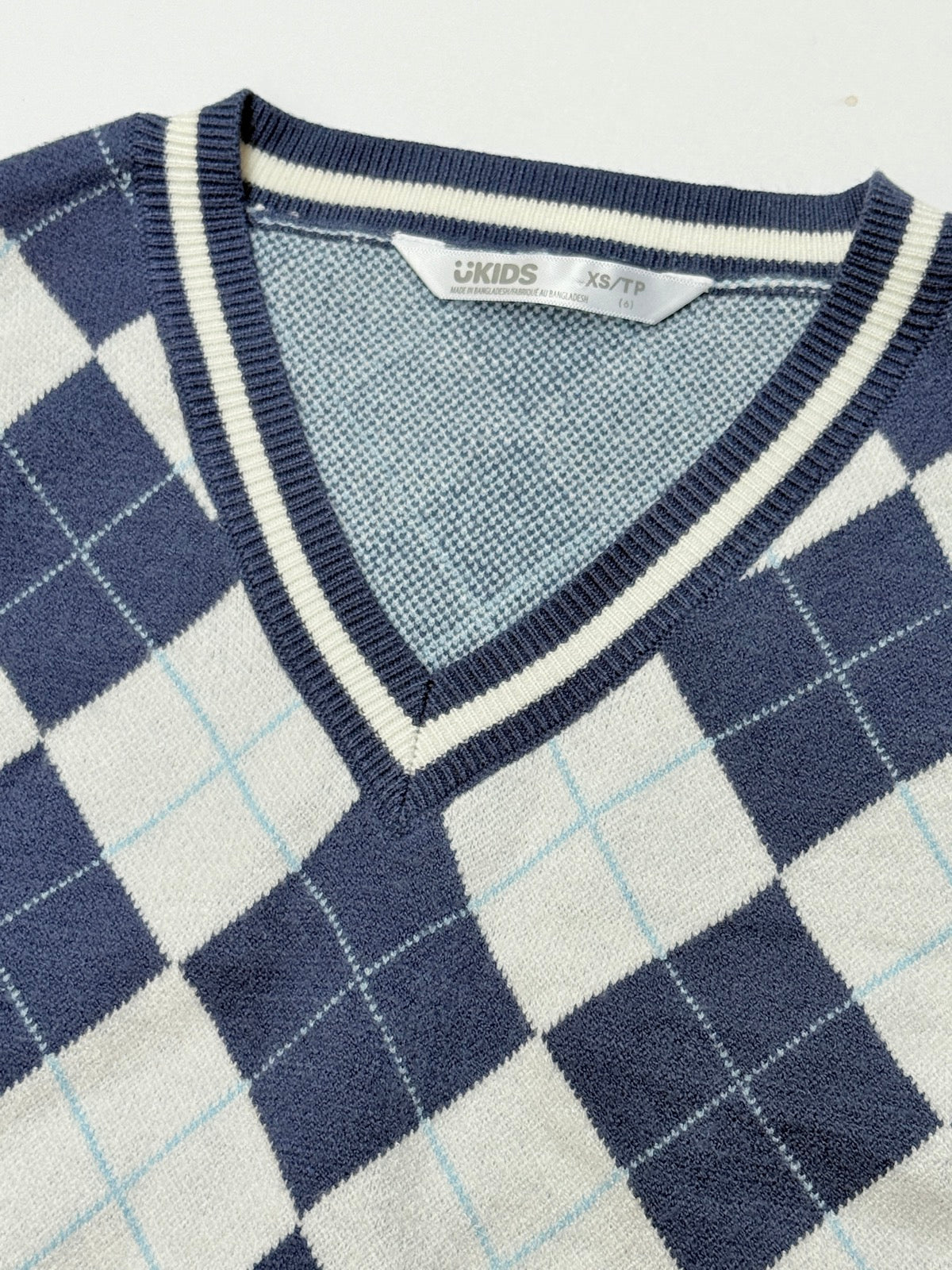 UKIDS Argyle Vest Size 6