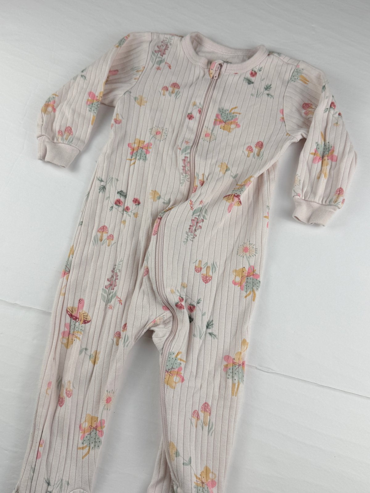 George Baby Floral Ribbed Sleeper 12-18M