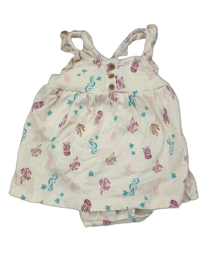 Carter's Ocean Print Romper Dress 9m