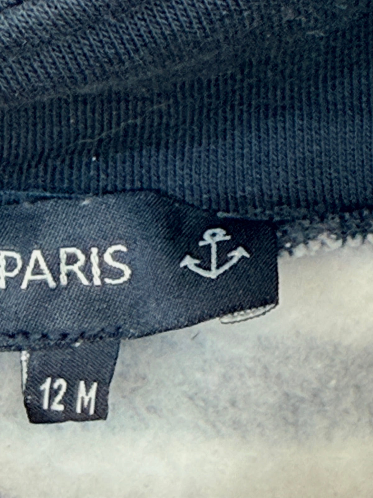 Tim Pouce Paris Striped Turtleneck Top 12M