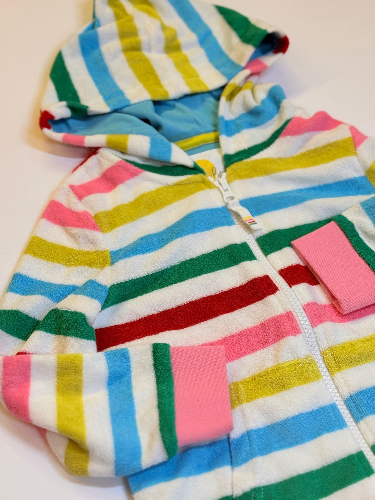 Mini Boden Striped Terry Hoodie Shorts Set 4-5Y