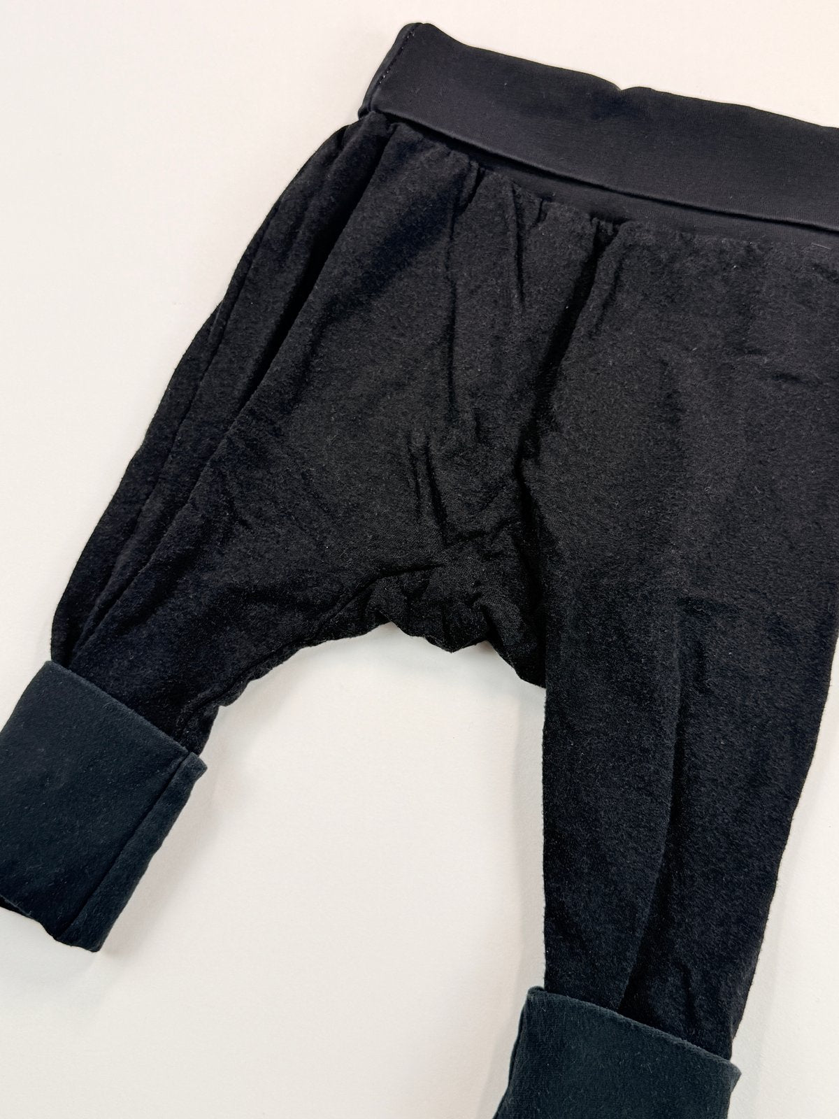 Black Grow-With-Me Harem Pants