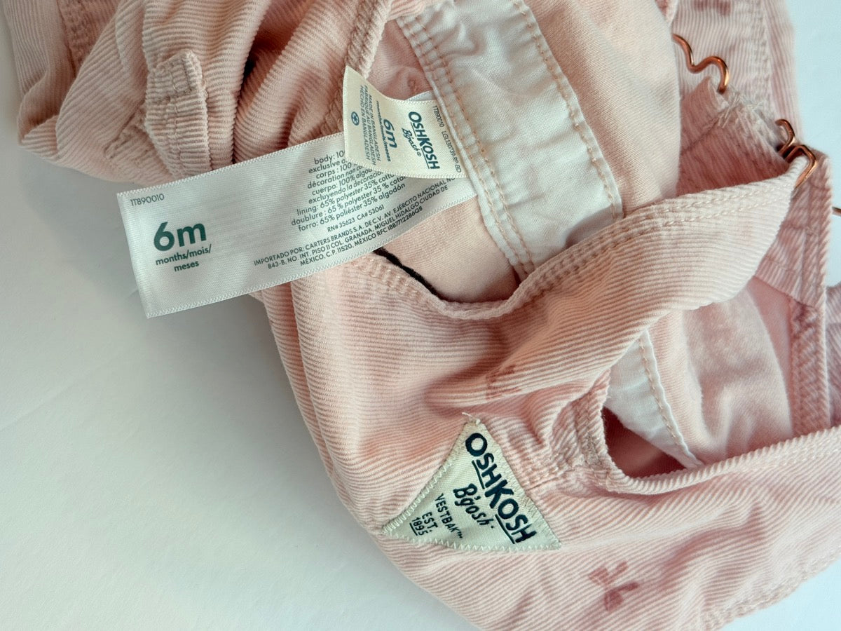 OshKosh B'gosh Pink Corduroy Overalls 6m