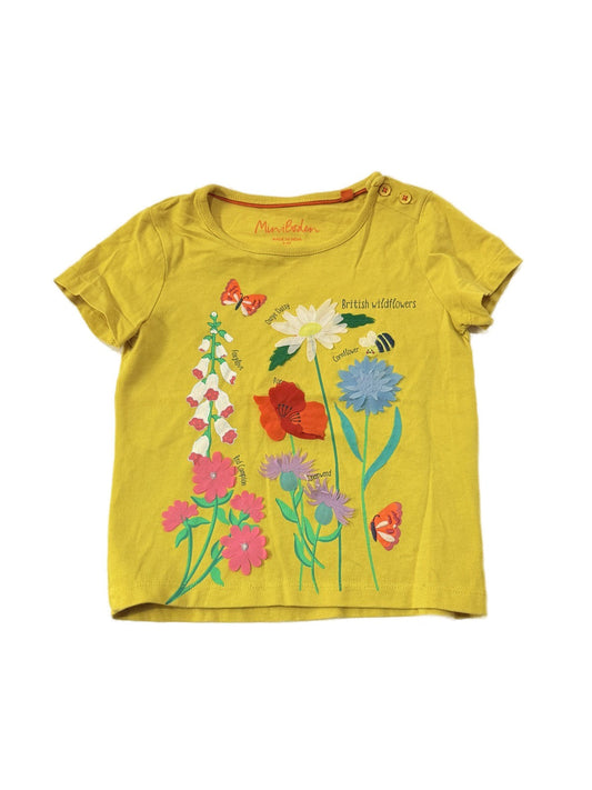 Mini Boden British Wildflowers Shirt Size 3-4Y