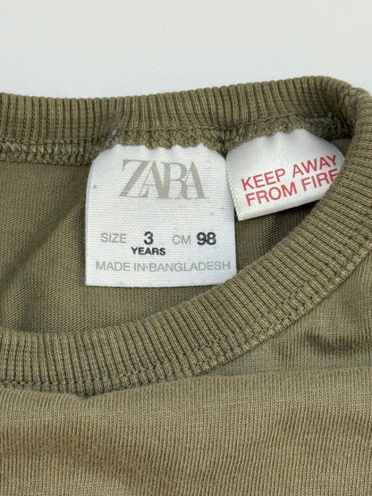 Zara Olive Green New York Sweatshirt 3T