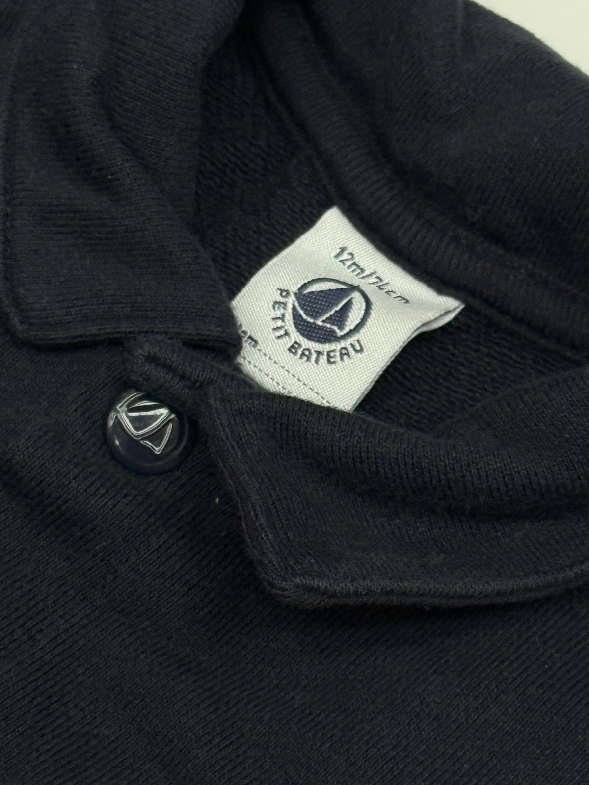 Petit Bateau Navy Snap Romper 12M