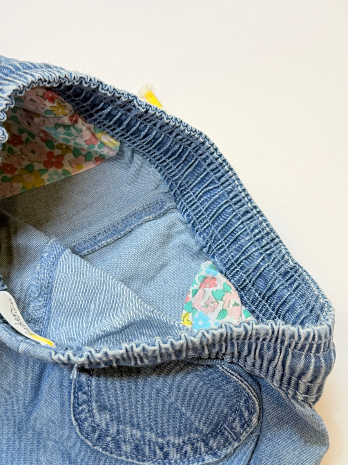 Boden Denim Drawstring Shorts Girls 4Y