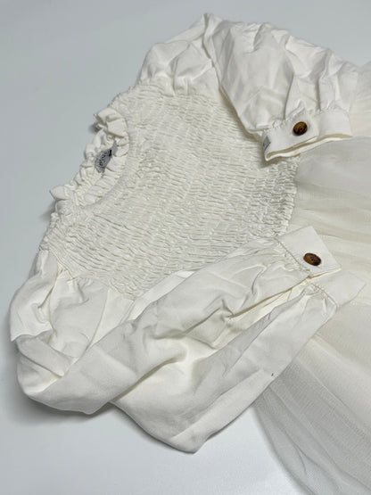 DONSJE Amsterdam Janice Dress | Crispy White  2-3Y