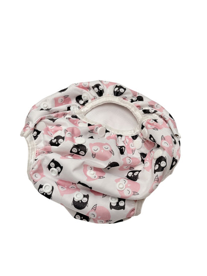 Reusable Swim Diaper Pink Owl Print