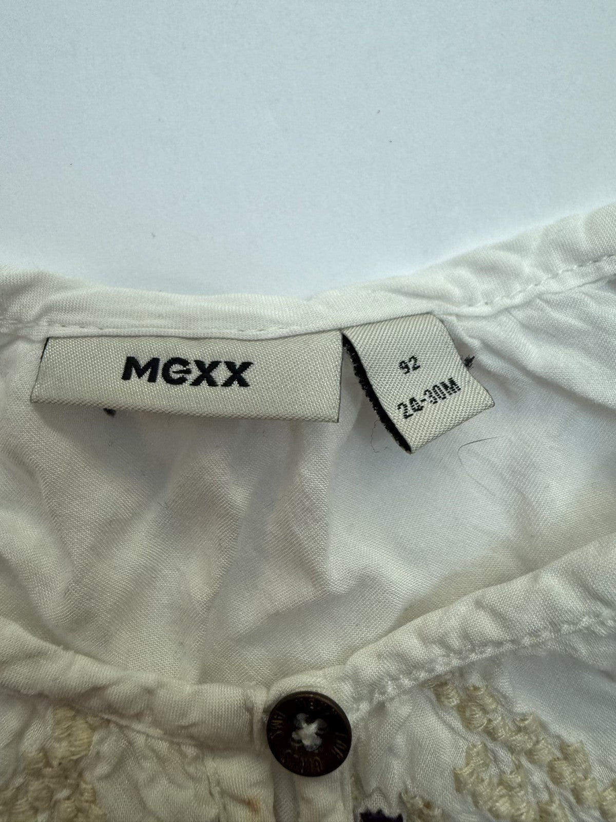 Mexx White Embroidered Blouse Size 2T