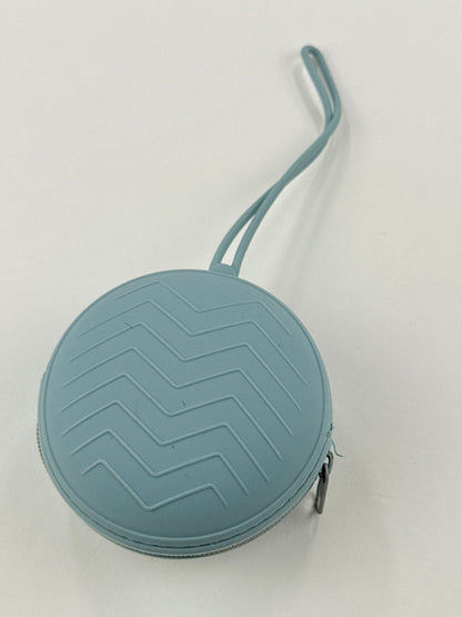 Blue Silicone Zip Pacifier Pouch