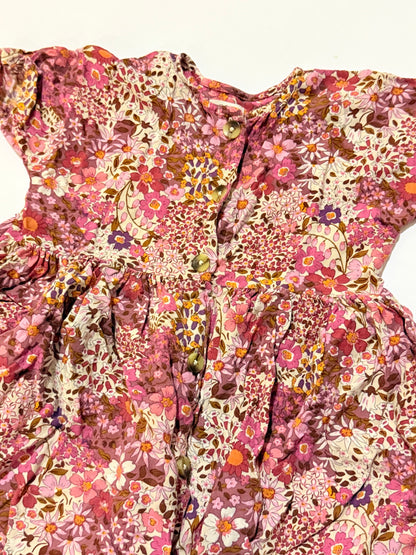 Next Floral Pink Dress 3Y