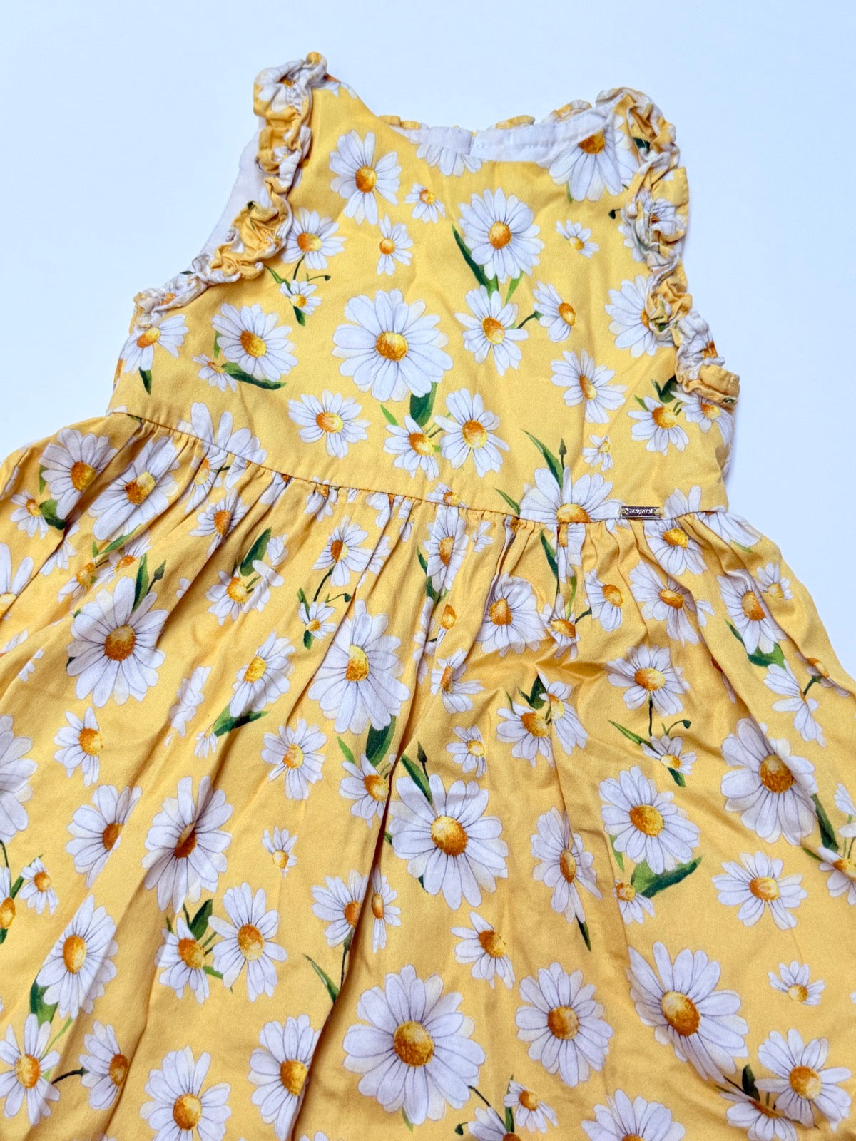 Mayoral Yellow Daisy Print Dress Size 2T