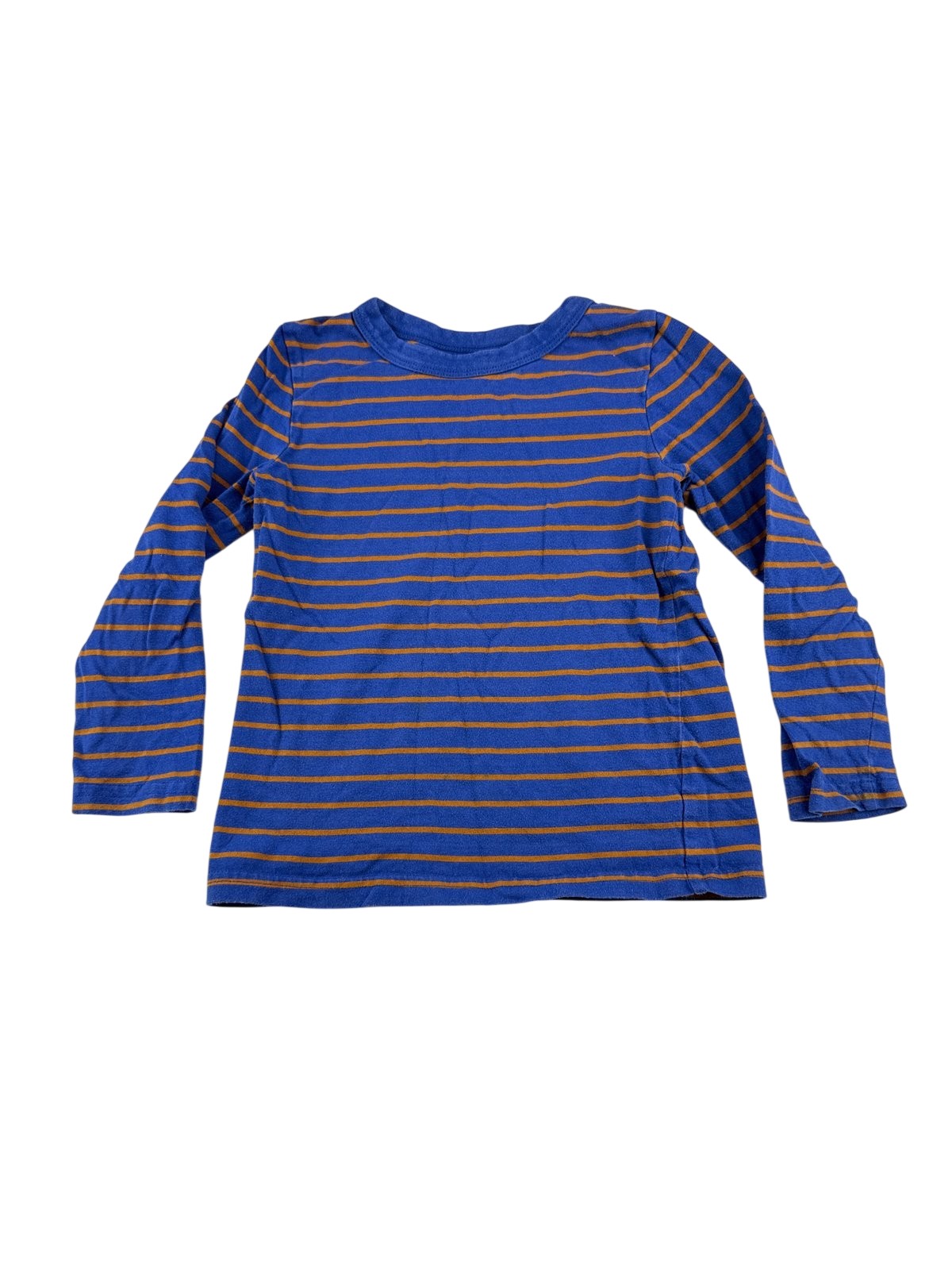 Joe Fresh Blue Striped Long Sleeve T-Shirt Size 5