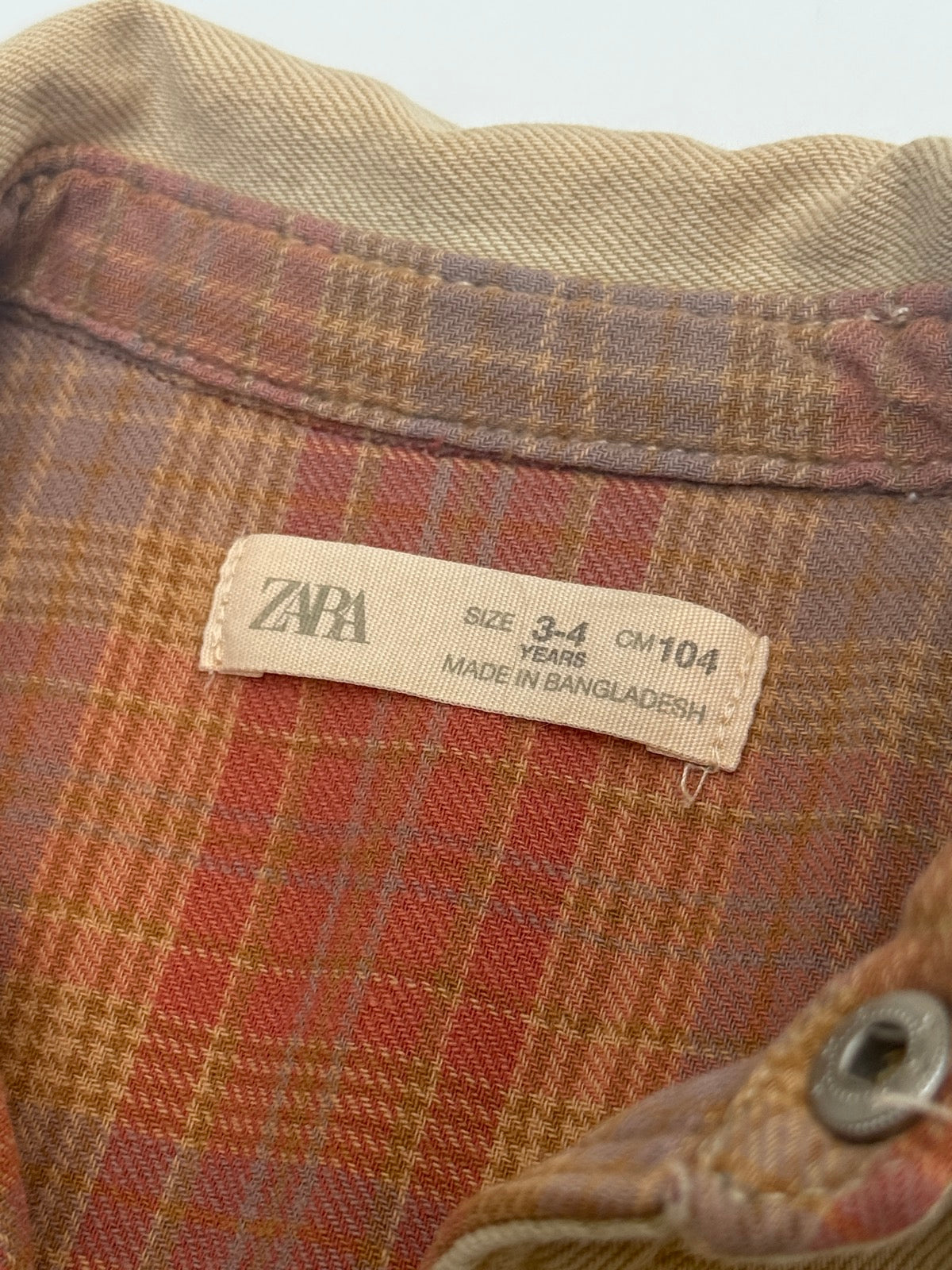 Zara Tan Denim Jacket Size 3-4