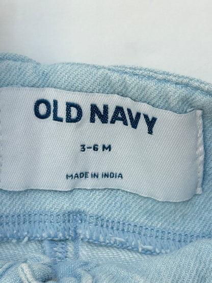 Old Navy Light Wash Denim Overalls 3-6M