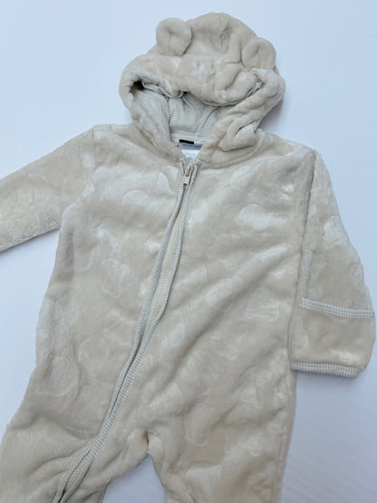 Mick Mack Bear Hood Plush Snowsuit 6-9M