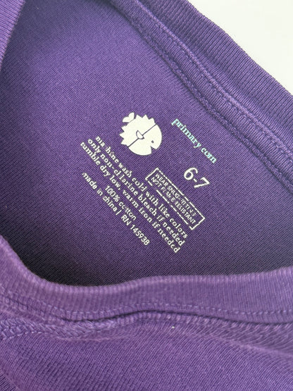 Primary Purple Long Sleeve Tee Size 6-7