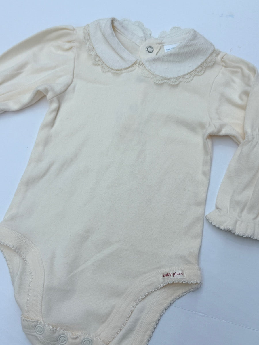 The Children's Place Ivory Lace Bodysuit 6-9M