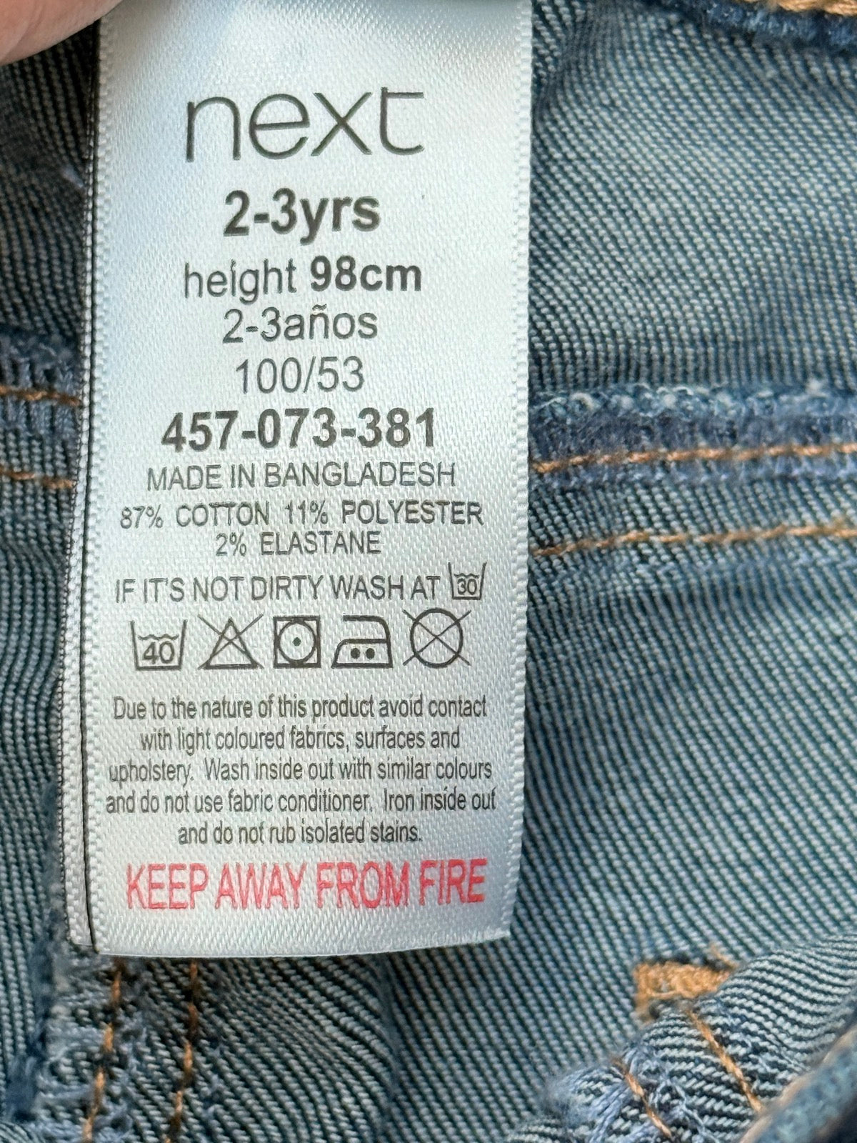Next Skinny Jeans Size 2-3Y