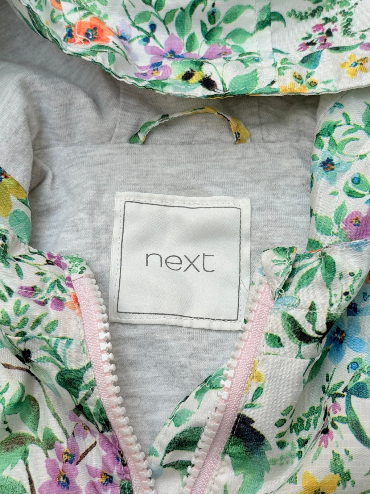 Next Floral Hooded Jacket 6-9 Months