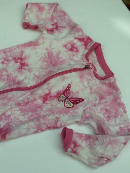 Tuffy Tie-Dye Butterfly Footed Sleeper 18m