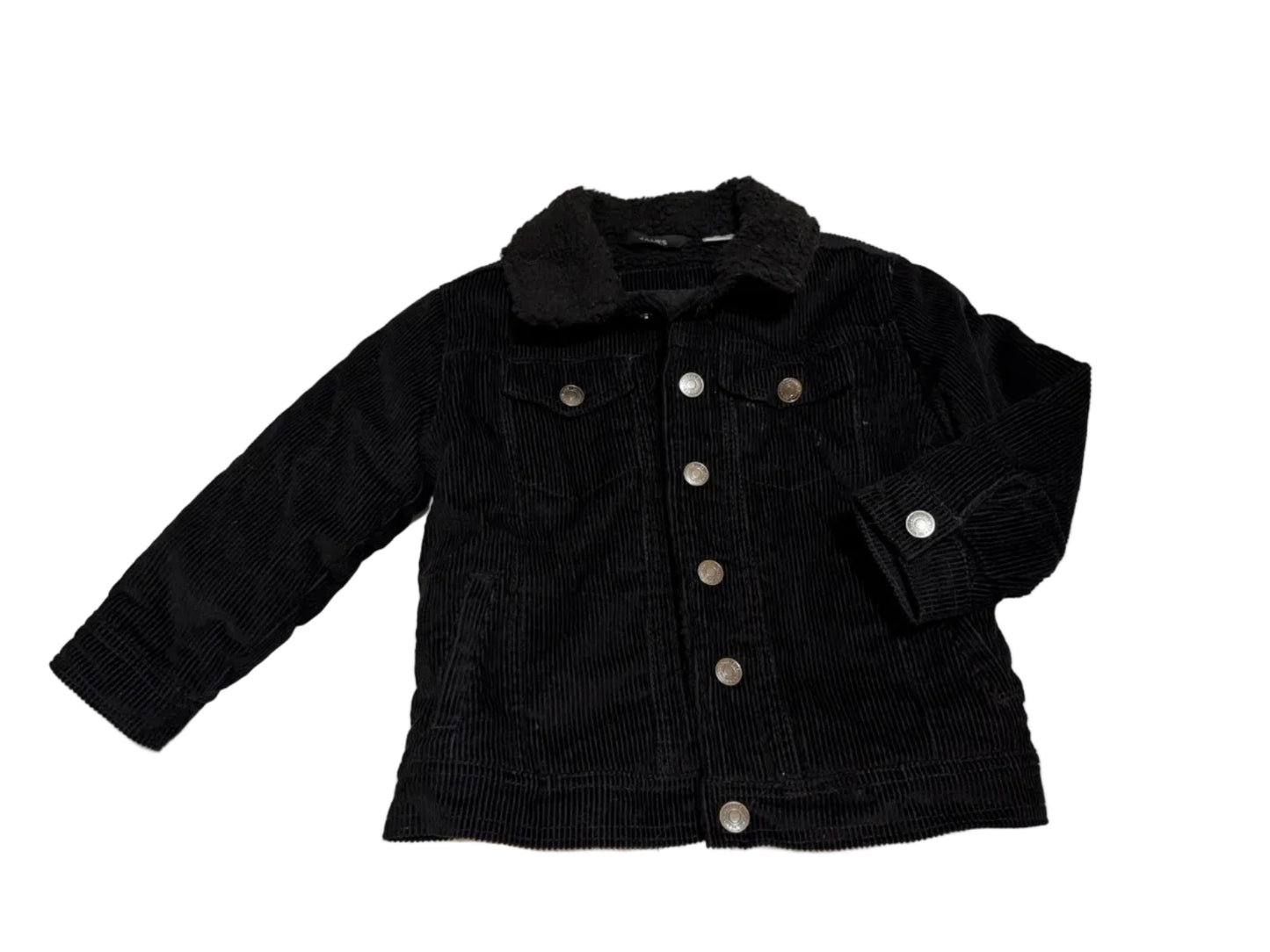 Silver Jeans Co. Black Corduroy Sherpa Jacket Size 4
