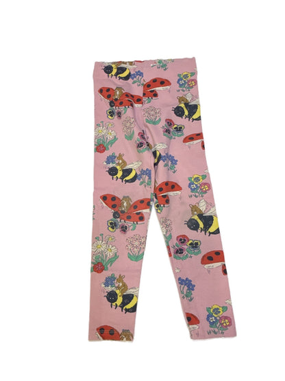 Mini Boden Pink Bug Print Leggings 5-6Y
