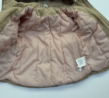 H&M Beige Hooded Parka Jacket 12-18M