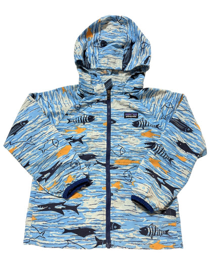Patagonia Baggies Fish Print Shell Jacket 5T