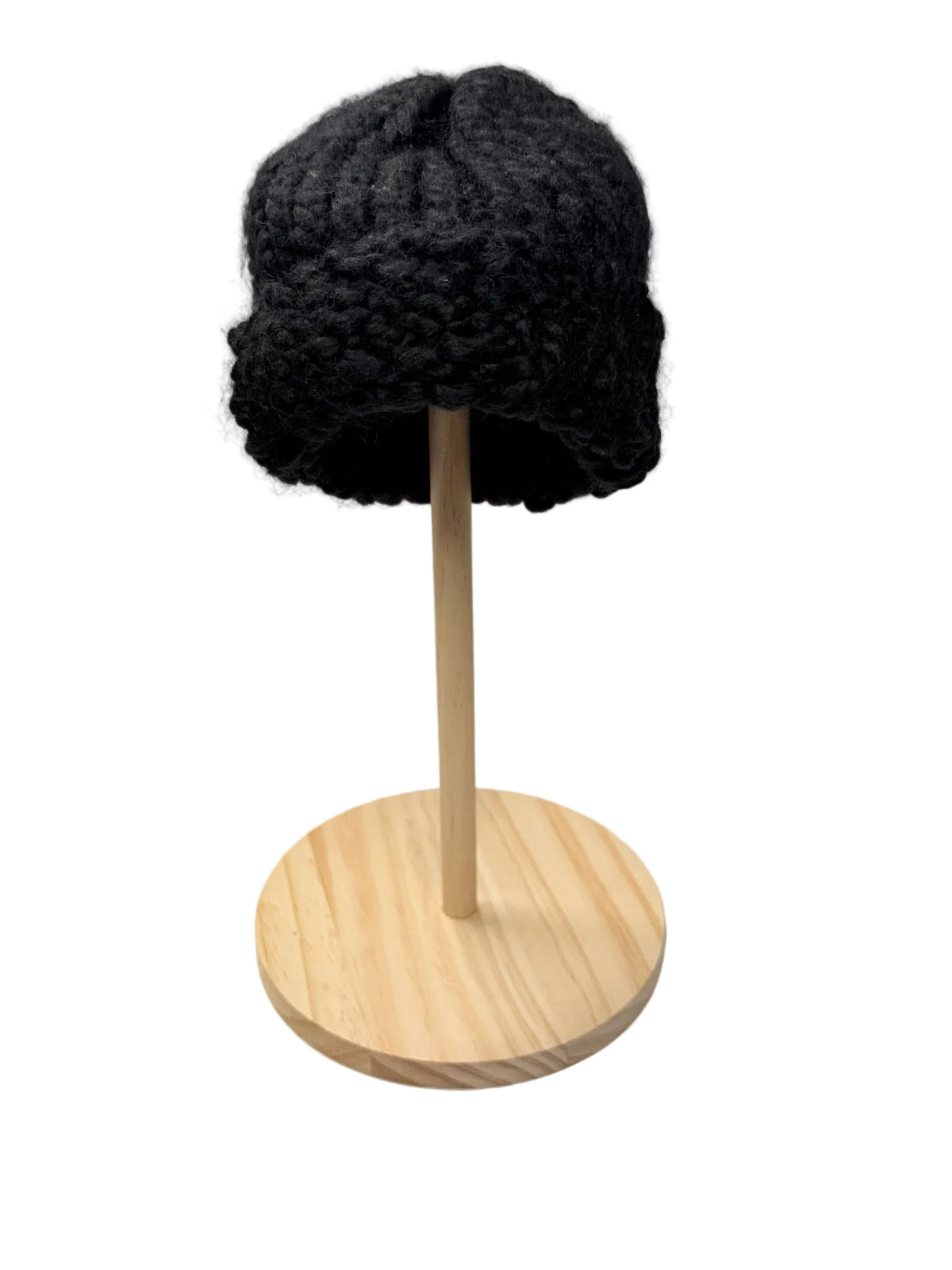 Bonnet en maille épaisse noire 0-3 mois