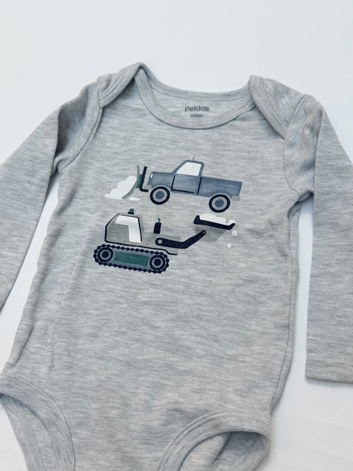 Pekkle Truck Excavator Bodysuit Size 12M