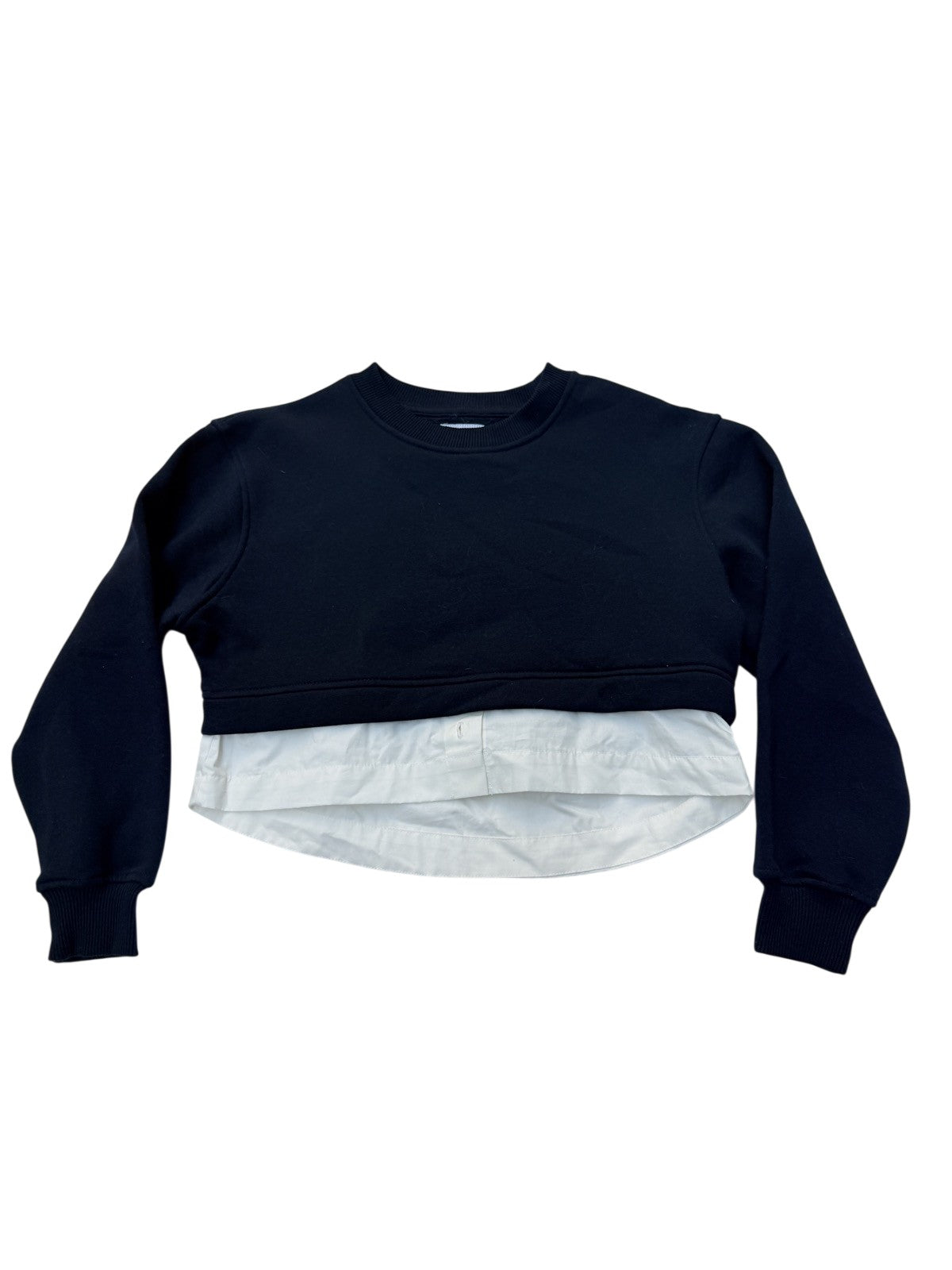 NWT - Zara Layered Shirttail Sweatshirt Size 9-10