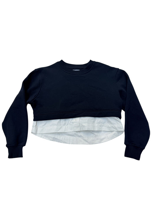 NWT - Zara Layered Shirttail Sweatshirt Size 9-10