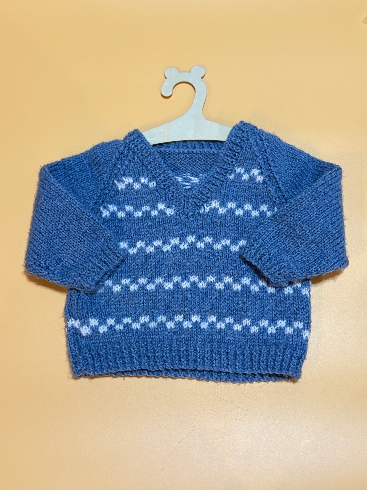 Handmade knit sweater 6-12m