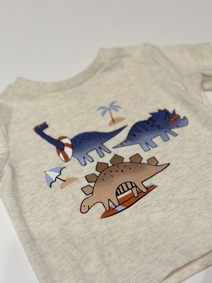 Pekkle Dino Beach Overalls & Tee Set 3M