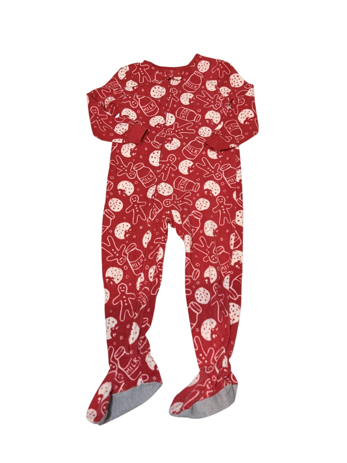 OshKosh B'gosh Fleece Gingerbread Footed Sleeper 3T