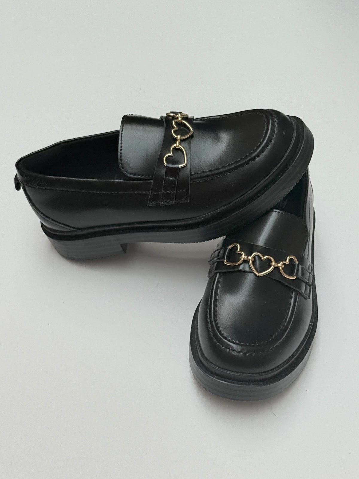 H&M Black Heart Chain Loafer EUR 30