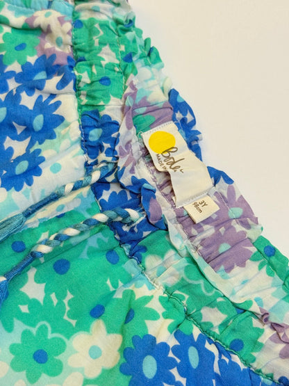 Mini Boden Floral Lace Trim Shorts 3Y