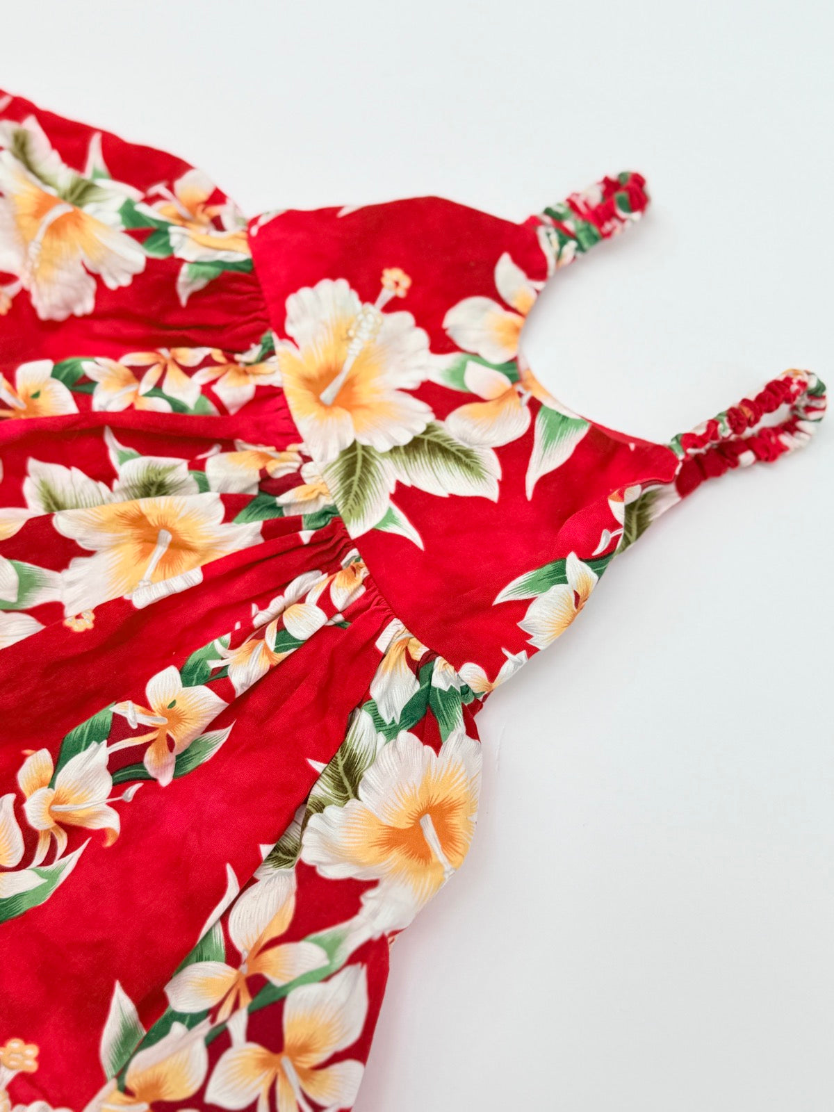 Royal Hawaiian Creations Red Floral Sundress Girls 6-12m
