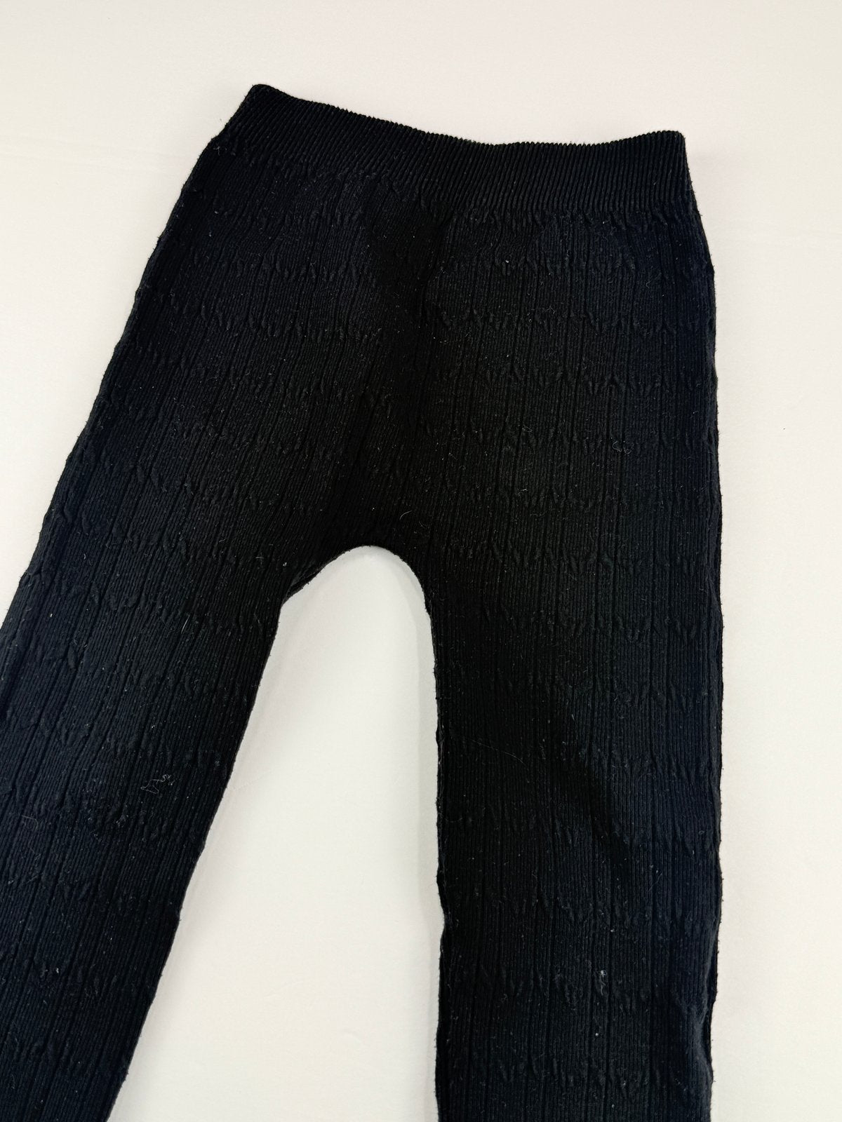 George Black Cable Knit Leggings 3T