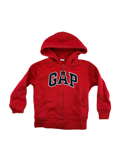 baby Gap Red Logo Zip Hoodie Size 3T